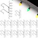 30 Pcs Christmas Gutter Hooks for Outdoor Lights S Shaped Spiral Metal Gutter Hanging String Light Clips Hooks Weatherproof Corkscrew Hangers for Xmas Halloween Outside Ornaments Party Decor