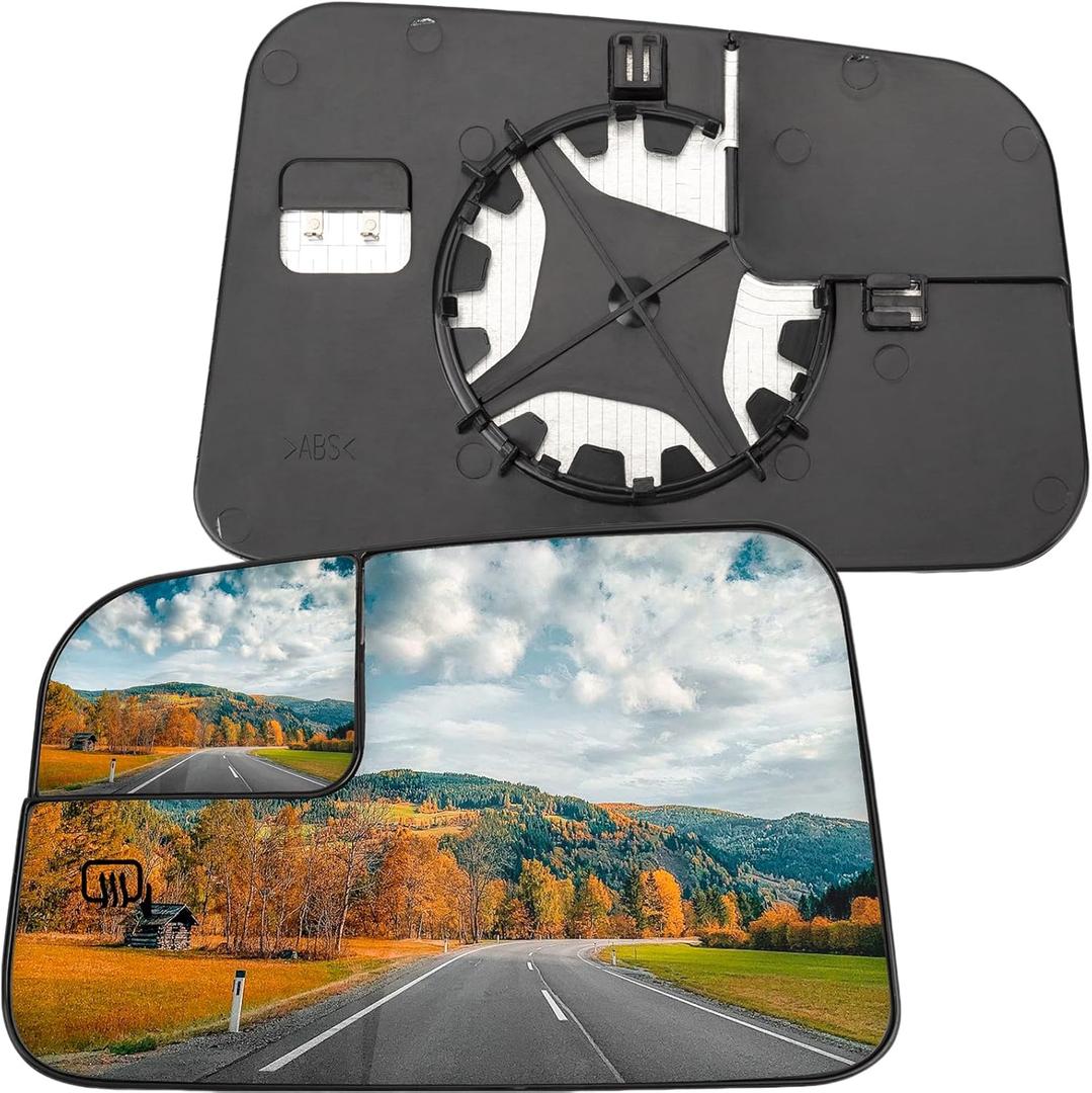 Driver Side Mirror Replacement for Ford Edge 2007 2008 2009 2010, for Lincoln MKX 2007 2008 2009 2010 - Left Side Mirror Glass, Rear View Mirrors Glass with Power Heated