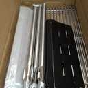 2 Pack 19.5" Grill Grates and Porcelain Steel Heat Deflectors with 62752 Burner For Weber Genesis Grill Parts, Genesis E310 E320 E330 S310 S320 S330, Porcelain Steel Flavorizer Bars for Weber 7620