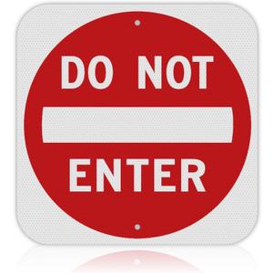 Olanzu Do Not Enter Sign 18x18  60 Mil Heavy-Duty Aluminum, Rust-Free Weatherproof Signage for Roads & Private Property  High Visibility Do Not Enter Signs Outdoor for Traffic & Safety Warning