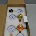 Oxygen And Acetylene Regulator Set, CGA540 and CGA200 Acetylene Inlet Connection Compatible with V-Style Welding Cutting Gas Torch, CGA200 Acetylene Regulator For Small Cylinder