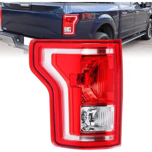 Boine Left Driver Side Tail Light Compatible With 2015 2016 2017 Ford F150 F-150 Rear Light Brake Lamps - Bulb Included(Left Driver Side)