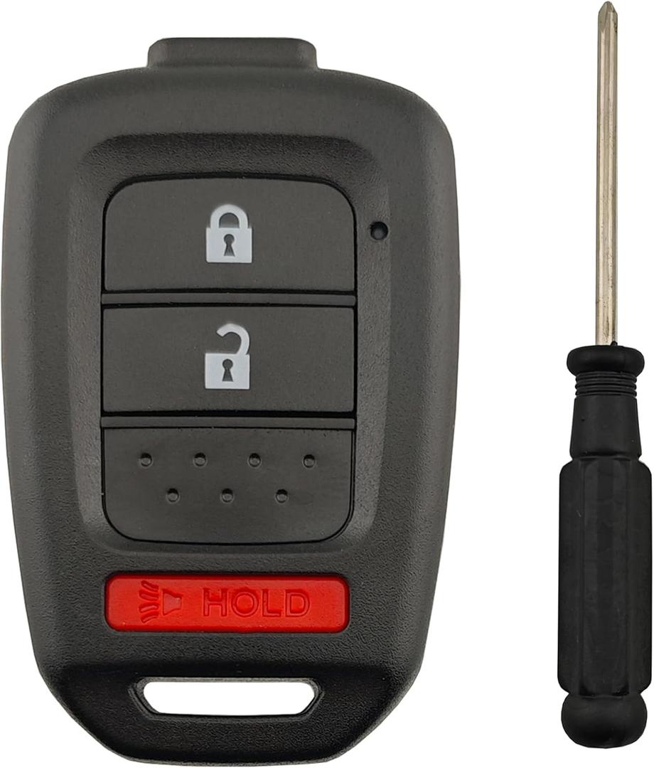 Cutting Not Required Replacement Key Fob Cover Case fit for Honda Civic Accord Crosstour CR-V HR-V Key Fob Shell (3 Button)