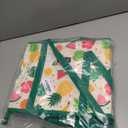 BALEINE 3Pk Reusable Grocery Bags, Foldable Shopping Bags for Groceries with Reinforced Bottom & Handles (Hawaiian Brunch)