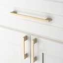 Amerdeco 6 Pack Brushed Brass Cabinet Pulls 12.6 Inch(320MM) Hole Centers Kitchen Cabinet Handles Cabinet Hardware Kitchen Handles for Cabinets Cupboard Handles Drawer Pulls ZH0060