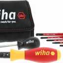Wiha 28789 11 Piece Insulated TorqueVario-S (10-50 In/lbs) and SlimLine Blade Set