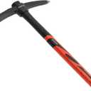 INTERTOOL Hand Pick Axe -15-Inch Forged Steel Weeding Mattock Adze Hoe 1.5 lb with Anti-Slip Fiberglass Handle - Heavy-Duty Garden Tool for Roots, Rocks, Digging & Camping HT08-0303