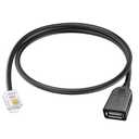 Rj11 to USB Telephone Line Adapter, Rj11 6p4c Male to USB Female Modem Converter, Used for Telephone Communication, Fax Machines, Modulation and Demodulation Adapters (30cm)