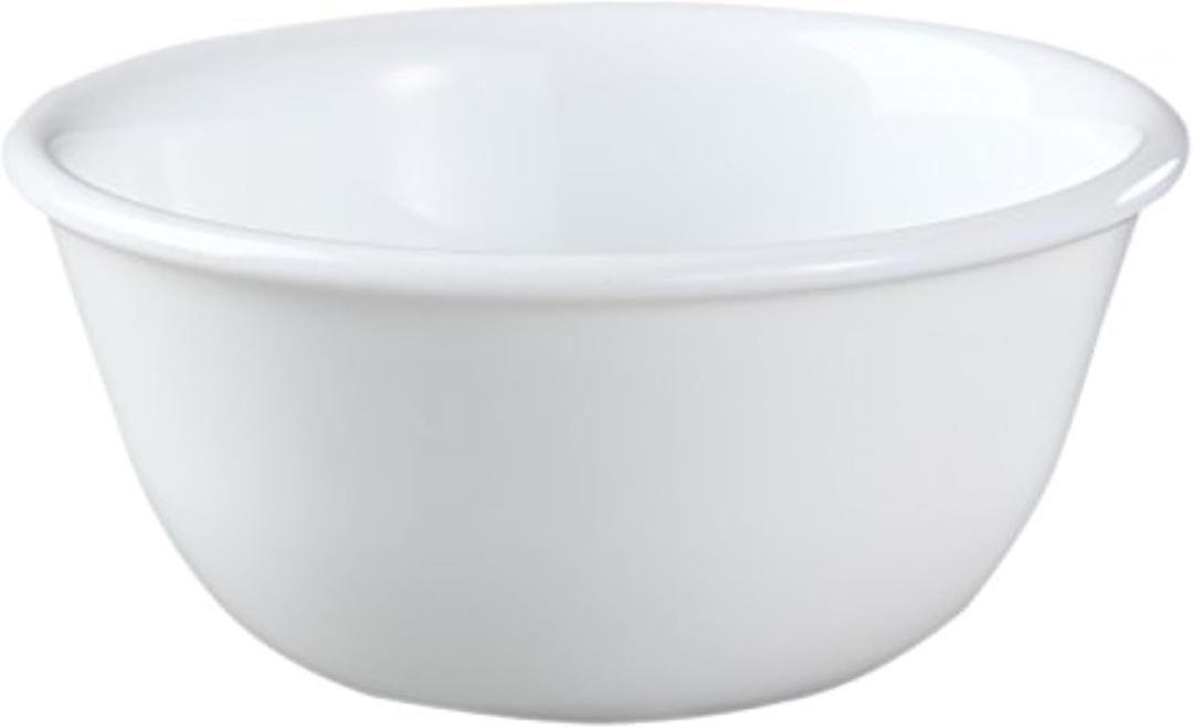 Corelle Vitrelle 6-oz Ramekin Bowls, Set of 6 Chip & Crack Resistant Bowls, Great For Dips, Condiments, Ice Cream, Small Side Dishes, Ceramic Dessert Bowls Set, Winter Frost White