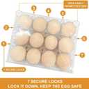 100 Pack 12 Count Plastic Egg Cartons Bulk Cheap Clear Reusable | Egg Cartons Bulk, Egg Holder for Fridge, Egg Organizer for Refrigerator, Egg Storage for Refrigerator.