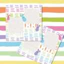 Whaline 60 Sheets Easter Pattern Paper Pastel Scrapbook Paper Double-Sided Collection Bunny Rabbit Egg Decorative Craft Paper For DIY Card Making Photo Album Junk Journal Decor, 5.5 x 8.3 Inch