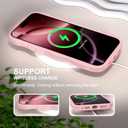 QVLANG Case for iPhone 16 Pro Max, Cute Wave Cover Case, Upgraded[Full Camera Protection][Compatible with Magsafe][Military Grade Protection][Translucent Matte] Phone Case for Women Girls, Peach Pink