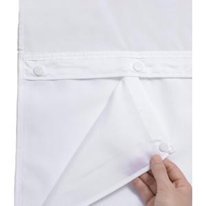 Snap in Shower Curtain Liner Replacement Removable Water Repellent Liner for Bathroom 70" W x 54" H (Fit for 71" W x 74" H Shower Curtain) (White, 1 Pack)