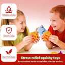1 Pack Squishy Stress Cube, Squishies Slow Rising Sensory Fidget Toys for Anxiety Relief Adults Kids, Squishy Toy Gift for Classroom Prizes Party Favors