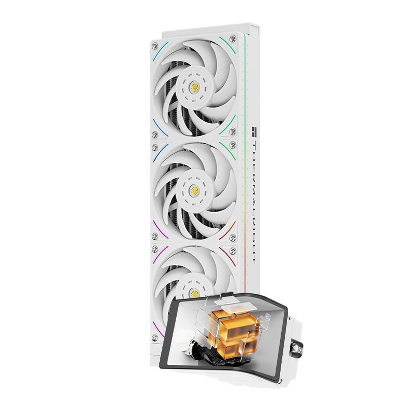 Thermalright Wonder Vision 360 UB ARGB White AIO CPU Liquid Cooler,for AM5/Intel LGA1851/1700,6.67-inch 3D Curved Screen with 2400x1080 Resolutions,Magnetic Panel Screen,3D/2D Video Support