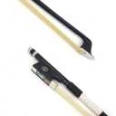 JinQu Carbon Fiber Violin Bow, Anti-Deformation, Durable and well balanced, Made with bouncy Mongolian Horse Hair, For Professional, Beginner, Adults, Kids Violins Practice (1/ 4)