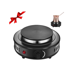 Artilife Mini Hot Plate Small Hot Plate Electric Hot Plate,Cast Iron,Perfect Size for Moka Pot (500W Black Small Hot Plate)