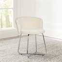 Hillsdale, Marisol Round Metal and Upholstered Vanity Stool with Scoop Back for Makeup Room or Bathroom, Off-White, 

	20.75"D x 20.75"W x 25"H
