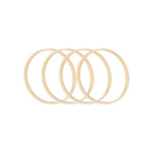 PATIKIL 5 Inch Bamboo Macrame Hoop, 5Pcs Wood Floral Hoop Craft Rings for DIY Craft Dream Catcher Wedding Wreath Decor Wall Hanging Decorations