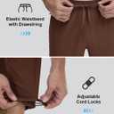 Rdruko Men's Lightweight Hiking Pants Athletic Quick Dry Water Resistant Casual Pants with Zipper Pockets for Outdoor (Brown, L)