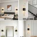 2 x USB Rechargeable Wall Sconces Set of 2, Wireless Cordless Wall Lamp with Dimmable Timer, No Wiring Needed Mounted Wall Light, Modern Decor Wall Sconce for Living Room, Bedroom, Study, Corridor