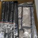 ORLESS 4 Tier Bracelet Holder, Detachable Velvet Jewelry Display Stand, T-Bar Necklace Storage Organizer Display Stand, Metal Bracelet Holder Display for Bangles Watch Bracelets Scrunchies(Black)