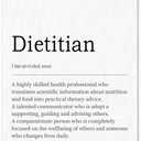 Dietitian Definition Print Canvas Wall Art, Nutritionist Gift, Wood Canvas Poster Hanging, Motivational Art Poster, Home Office Decor, Appreciation Gift for Birthday Graduation Valentines Day