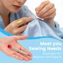 4 x JUNCHONG Sewing Set 39Pcs Sewing Tool Set, Big Eye Steel Sewing Needles Kit with 30 Needles & Seam Ripper, Beginner Sewing Work Set