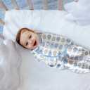 GLLQUEN BABY Swaddle Sleep Sack - 3 Pack Infant Swaddles for Newborn, Baby Swaddling Sack 0-3 Months, Ergonomic Newborn Swaddle Blanket for Baby Boy and Girl, Blue & Elephants