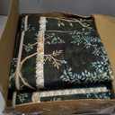 4x6 Area Rug for Living Room, Oriental Floral Birds Washable Rugs for Bedroom, Soft Low Pile Non Slip Carpet for Dining Room Kids Room Nursery Office Home Decor, Teal