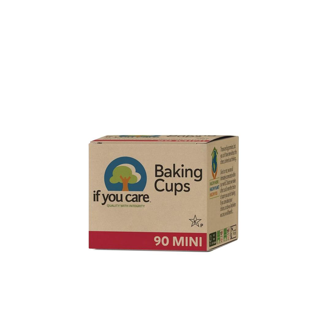 If You Care Unbleached Cupcake Liner Baking Cups - 24 Pack of 90-Count Boxes Mini Size - Made of Silicone Coated, Greaseproof Parchment Paper, Compostable Muffin Holders