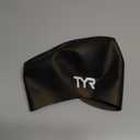 TYR Adult Long Hair Wrinkle-Free Silicone Swim Cap (Black)
