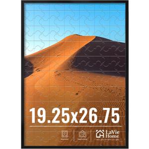 LaVie Home 19.25x26.75 Picture Frame for Wall Display, 19.25x26.75 Black Puzzles Frame with HD Plexiglas, 19.25 x 26.75 Frame 1 Pack, Display for Vertical or Horizontal, Classic Collection