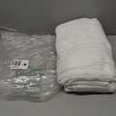 Amazon Basics 2-Piece Quick-Dry Oversize Bath Towel, 100% Cotton, 54" x 30", White