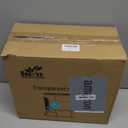 Sooyee 11Lbs Rice Dispenser, Large Grain Container Storage with Lid, Measuring Cylinder, Moisture Proof Household Cereal Dispenser Bucket for Kitchen Soybean Corn, Clear and White