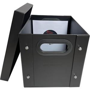 CheckOutStore 1 Black 7" Vinyl Record 45 RPM Storage Box