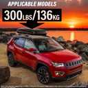 300lbs Roof Rack Cross Bars Compatible with Jeep Compass 2018-2025, Heavy Duty Aluminum Lockable Car Roof Rails Crossbar for Rooftop Cargo Luggage Kayak Canoe Bike Snowboard Black