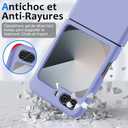 Z Flip 6 Liquid Silicone Case for Samsung Galaxy Z Flip6 5G, Slim Case for Women, Soft Gel Rubber Ultra Thin Cases Silky Touch Anti-Scratch Shockproof Protective Cover for Samsung Z Flip 6 5G (Purple)