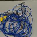 Petbobi Dog Tie-Out Cable and Stake - 30ft Heavy Duty Cable with Spring, No Tangle, 16in Ground Stake, Ideal for Yard, Camping and Beach, Suitable for Small Medium Large Dogs Up to 120 lbs, Blue