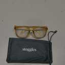 Stoggles Aviator Z87.1 Certified Safety Glasses, Blue-Light, UV Blocking Lens, Top & Side Shield, Anti-Fog, Stylish Eyewear