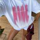 Verdusa Women's Letter Print Graphic Tees Y2K Going Out Tops Rapper Summer T Shirt (X-Large)