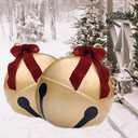 2PCS Inflatable Christmas Ball 23.6IN Giant Jingle Bell Inflatable Ball Fun Christmas Inflatable Yard Decor Xmas Balloon Pendant Outdoor Ornament for Garden Yard Patio Christmas Holiday Decor