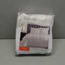 TRULY SOFT Pleated Duvet Set White Polyester 2-Piece Twin XL Duvet Set, Solid Color Themed, for Men and Women, Oeko-TEX Certified Confidence
