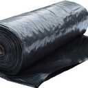 Black Plastic Sheeting Weed Barrier Landscape Fabric Heavy Duty Plastic Roll for Garden Multi Use Polyethylene Sheeting, L