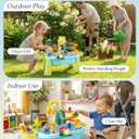 Water Table for Toddlers 1-3 with Pump: Summer Sensory Play Sink, Kitchen Fishing Playset with Running Water, Indoor Outdoor Montessori Water Toy Gift for Kids, BPA-Free, Non-Toxic