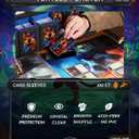 MTG Card Sleeves 100 Pcs Turtles Forever Textured Back Art Sleeves Deck Protector, HD Clear Front & Matte Back, Ultra-Durable, Smooth Shuffle Standard Size Card Sleeves Fit TCG MTG Cards