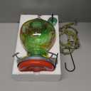 Nature Gear Hummingbird Feeder, Hanging-Mount Glass Hummingbird Feeders for Outdoors, Hand-Blown Glass Feeder with Ant Moat for Garden Hummingbirds, Easy to Clean & Rust Resistant, Emerald Green