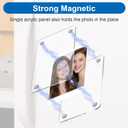 24 Pcs Acrylic Magnetic Picture Frame for Refrigerator, Mini Acrylic Magnetic Picture Frames Bulk, 2.36 x 3.54 Inches Double Sided Clear Fridge Magnets for Instax Mini Photos (6 Colors)