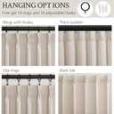 Oatmeal Taupe Linen Sheer Curtains 96 Inches Long for Living Room 2 Panels Back Tab Pinch Pleated Drapes with Hooks Rings Light Filtering Burlap Farmhouse Ceiling Custom Made Memory Trained Curtain
