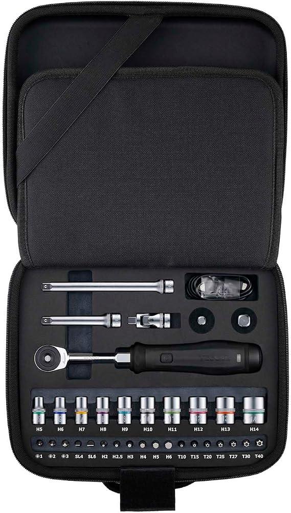 VESSEL (USA Official) e-ASSIST MINI Ratchet Wrench Set, 
60-Tooth Gear Ratchet, No-Load Speed 400RPM, Electric Output 8.85 lbf-in, Manual Torque 531 lbf-in (44 ft-lbs)